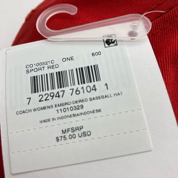 NWT Coach Women’s Embroidered Baseball Hat - Picture 9 of 9
